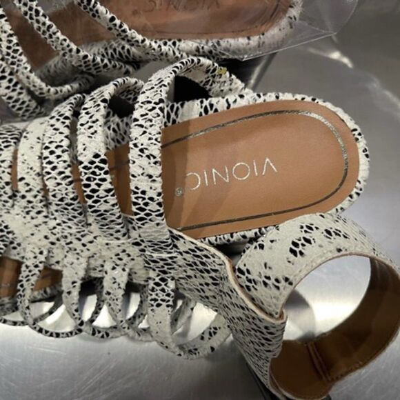 Vionic Sami Snake Sandal Strappy Block Heel Gladiator Ankle Strap Snake 9.5 M - Picture 7 of 9